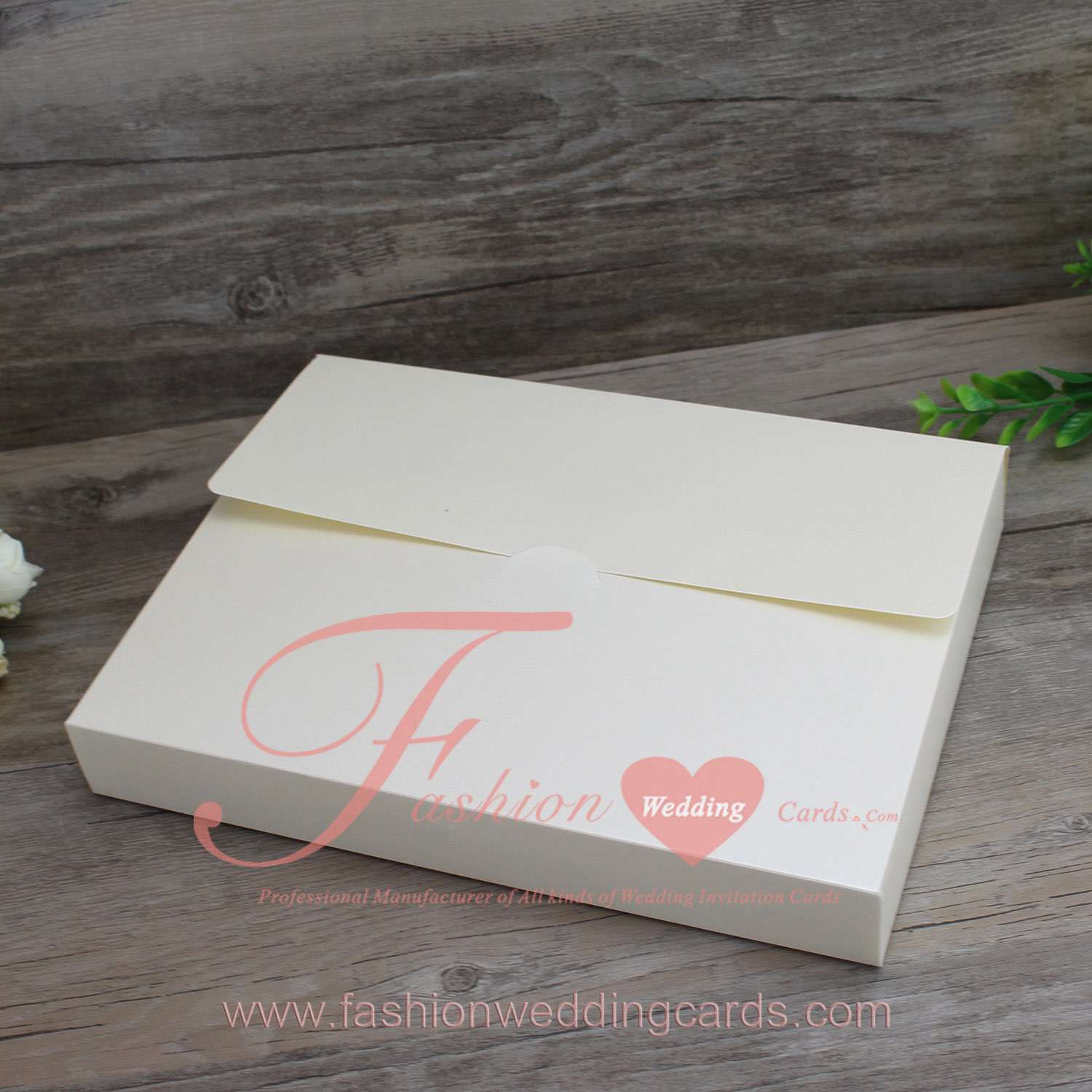 Custom Elegant Silk Wedding Invitation Folio with Crystals